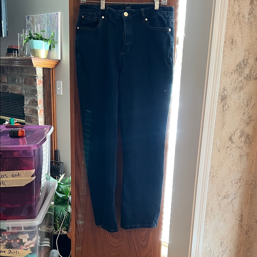 Jones New York Women's Midnight Blue Straight Leg Jeans